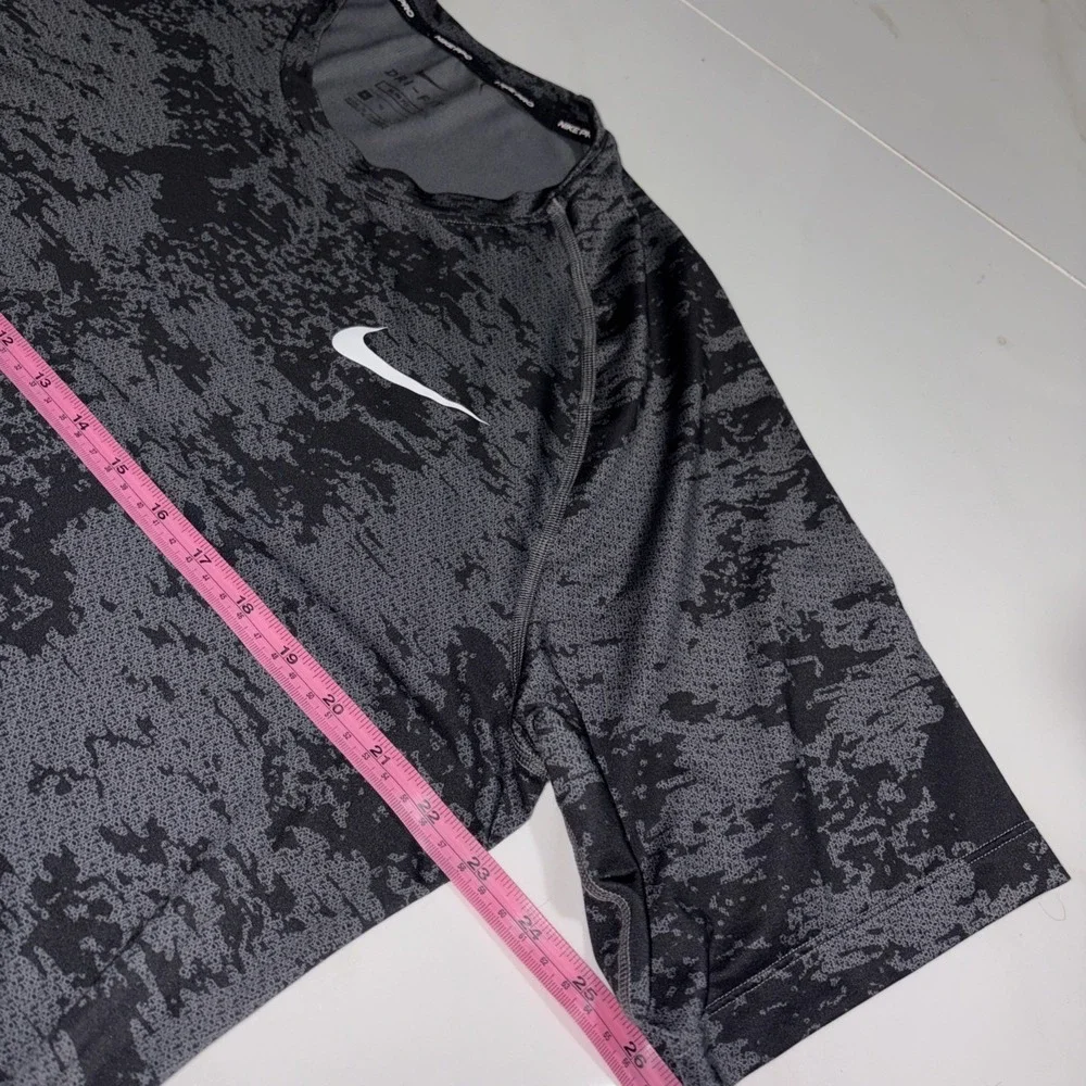 Nike Pro Shirt Mens XL Black Digital Camouflage Dri Fit Performance Active Tee